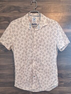 A Fish Named Fred "Fresh Coco" Coconut Print Button Down Shirt - EU M / US S